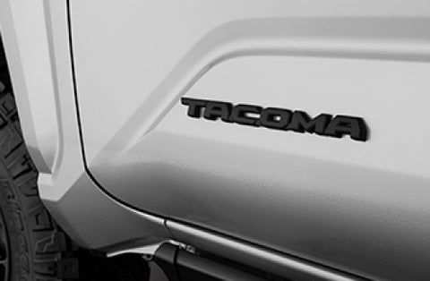 2024 Genuine Toyota Tacoma Badge Overlays Black/Gunmetal PT948-35244-02