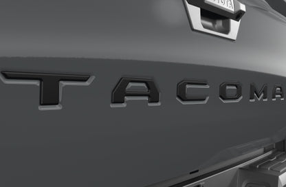 2024+ Genuine Toyota Tailgate badge Black/Gunmetal/Chrome