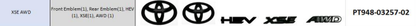 Genuine Toyota Blackout badges Camry 2025+